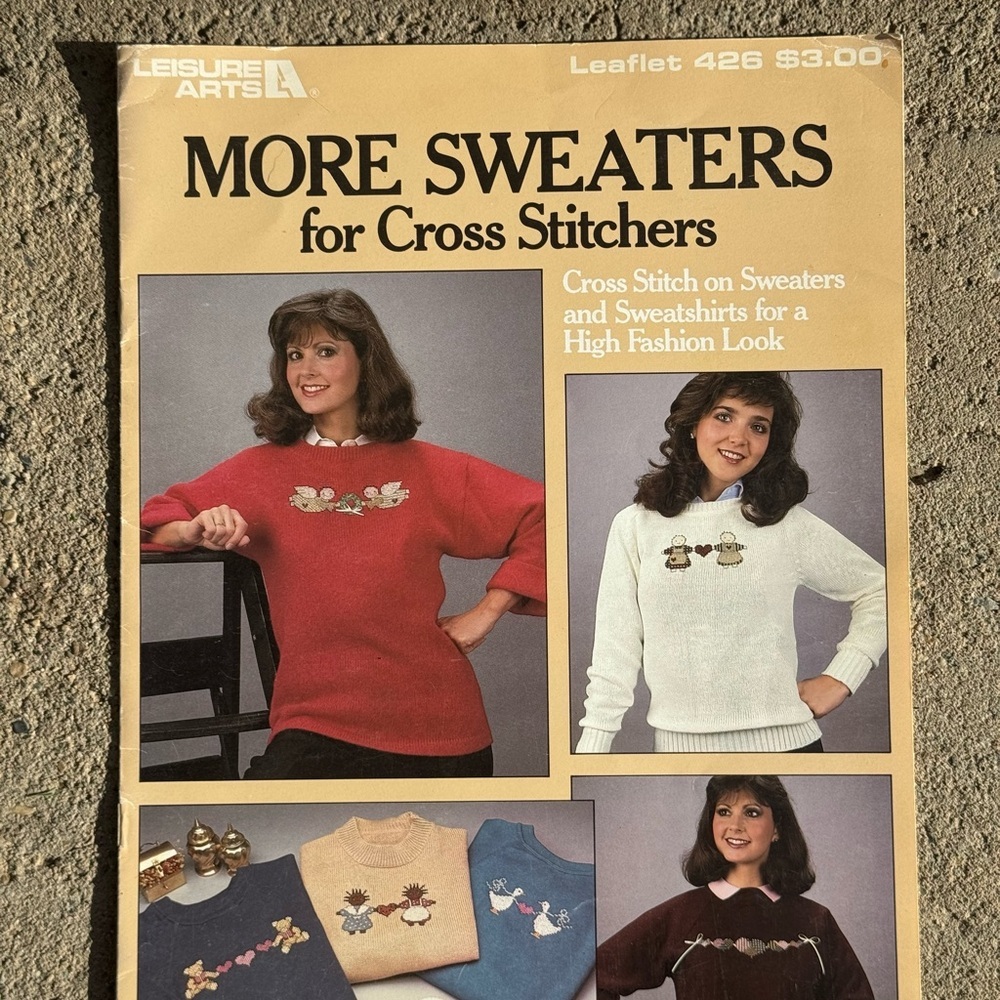 More Sweaters‎ Pattern Book For Cross Stitchers 1986 Leisure Arts